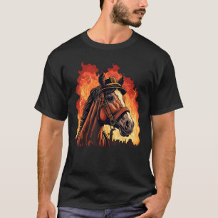 Horse Fireman on Firefighter Horse T-Shirt