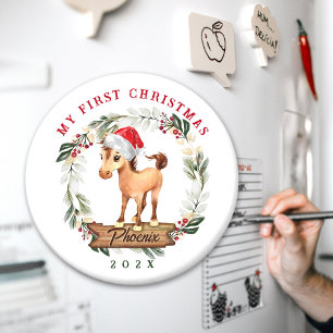 Horse first Christmas horse lover Magnet