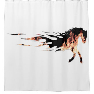 Horse Flames, Horse Logo, Horse Shower Curtain