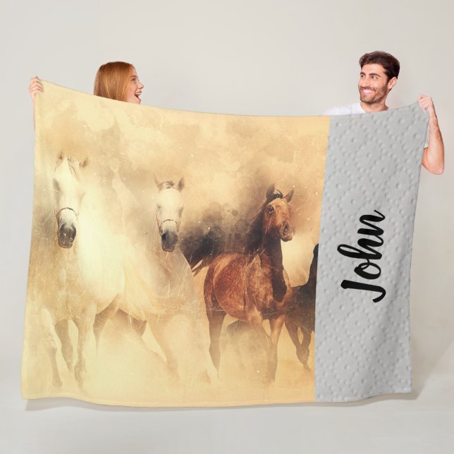Horse Fleece Blanket (In Situ)