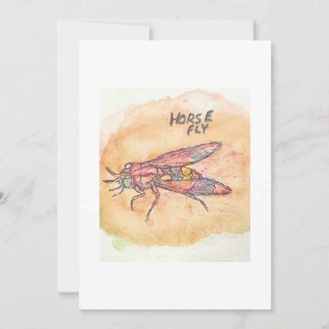 Horse Fly Greeting Card (Front)