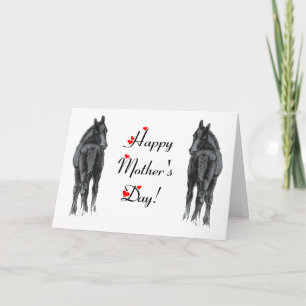 Horse/Foals Mother's Day Card
