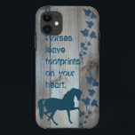 Horse Footprints iPhone 11 Case<br><div class="desc">A horse leaves a special mark on your soul,  and footprints on your heart.</div>