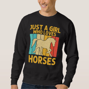 Horse For Girls Kids Horse  Horse Racing Sweatshirt