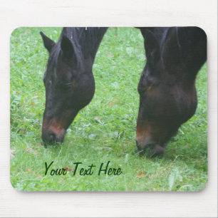 Horse Friends Grazing Animal Mousepad