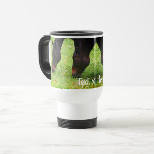 Horse Friends Grazing Personalised  Travel Mug