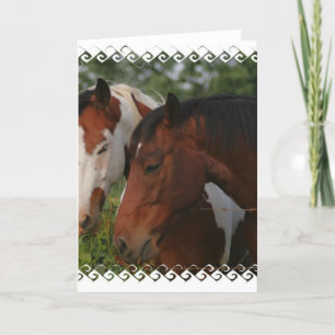 Horse Friends Greeting Card