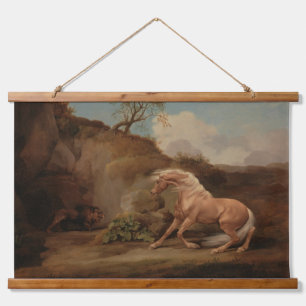 "Horse frightened by a Lion" by George Stubbs art Hanging Tapestry