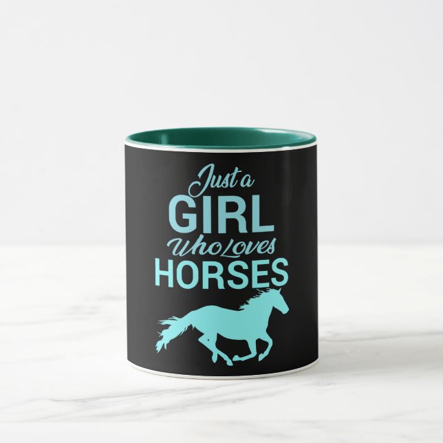 Horse Gallop A Girl Who Loves Horses  Mug (Center)