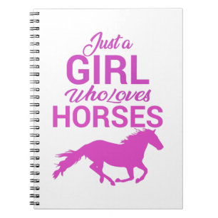 Horse Gallop A Girl Who Loves Horses Notebook