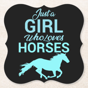 Horse Gallop A Girl Who Loves Horses Paper Coaster
