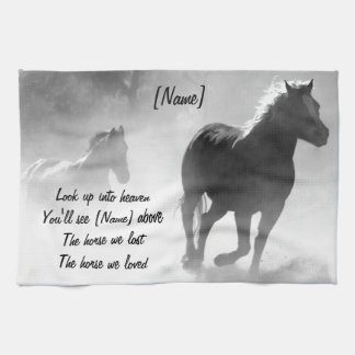 Horse Galloping Out of the Mist Tea Towel