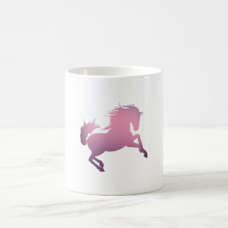 Horse galloping pink coffee mug