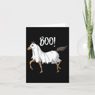 Horse Ghost Costume Fun Equestrian Horse Lover Hal Card