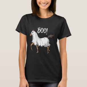 Horse Ghost Costume Fun Equestrian Horse Lover Hal T-Shirt