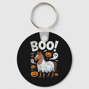 Horse Ghost Costume Funny Equestrian Horses Lover  Key Ring