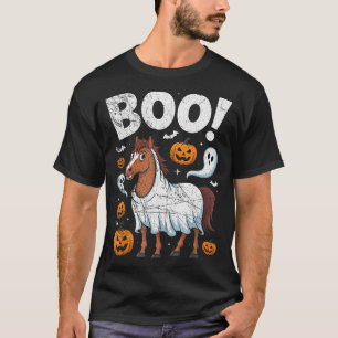Horse Ghost Costume Funny Equestrian Horses Lover T-Shirt