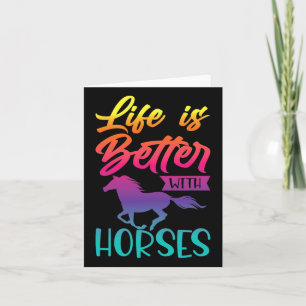 Horse Gifts For Girls. Riding2 Card