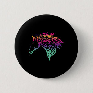Horse Gifts For Girls. Riding 6 Cm Round Badge