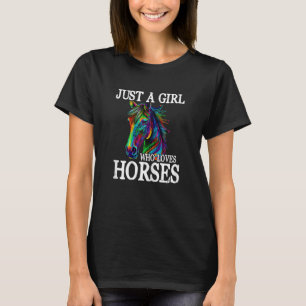 Horse Gifts for Women Boys Kid Just a Girl Who Lov T-Shirt