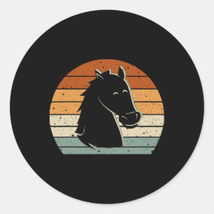 Horse Gifts For Women Men Cowgirl Horse Lover Prin Classic Round Sticker