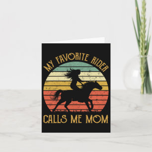 Horse Gifts From Son Daughter My Favorite Rider Ca Card