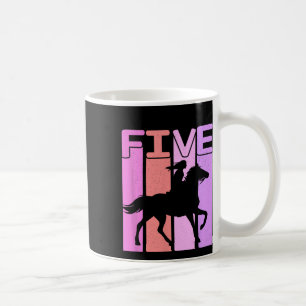 Horse Girl 5th Birthday Horseback Riding 5 Year Ol Coffee Mug