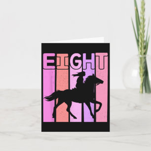 Horse Girl 8th Birthday Horseback Riding 8 Year Ol Card