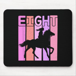 Horse Girl 8th Birthday Horseback Riding 8 Year Ol Mouse Pad