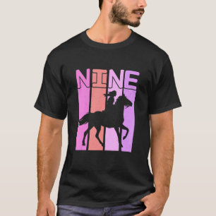 Horse Girl 9th Birthday Horseback Riding 9 Year Ol T-Shirt