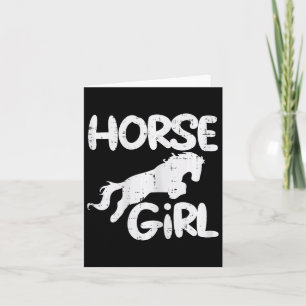 Horse Girl Animal Horseback Riding Equestrian Girl Card