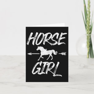Horse Girl Animal Horseback Riding Equestrian Girl Card