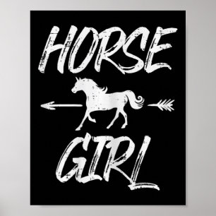 Horse Girl Animal Horseback Riding Equestrian Girl Poster