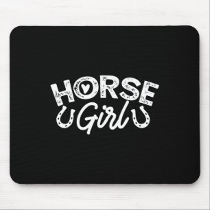 Horse Girl Barrel Racing Show Jumping Horseback Ri Mouse Pad