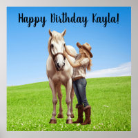 Horse Girl Birthday Celebration Special Message 