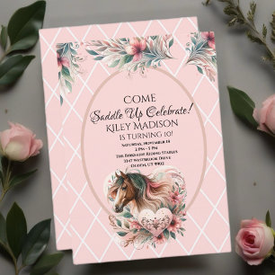 Horse Girl Birthday  Invitation
