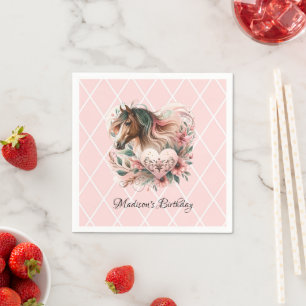 Horse Girl Birthday Napkin