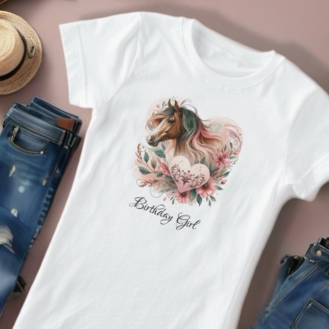 Horse Girl Birthday  T-Shirt (Enjoy this beautiful design!)