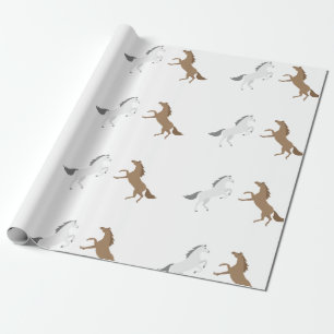 Horse Girl Equestrian Cowgirl First Birthday Wrapping Paper