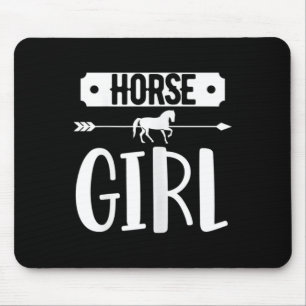 Horse Girl Equestrian Cowgirl Horseback Riding Mouse Pad