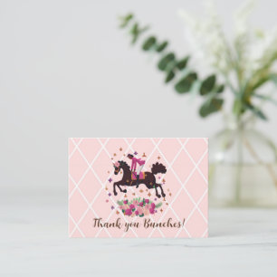 Horse Girl Equestrian Pink Card
