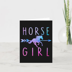 Horse Girl Equestrian Rider Horseback Riding Horse Card