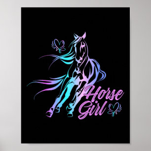 Horse Girl Equestrian Rider Saying Horseback Ridin Poster