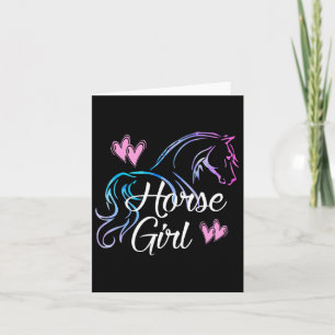 Horse Girl Equestrian Rider Teen Tween Kid Women H Card
