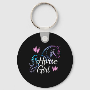 Horse Girl Equestrian Rider Teen Tween Kid Women H Key Ring