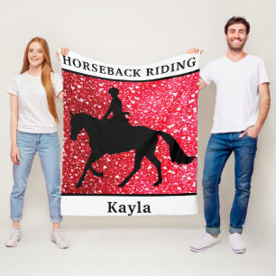 Horse Girl Fleece Blanket