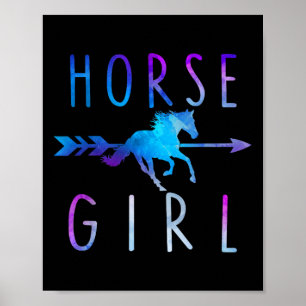 Horse Girl Funny Equestrian Rider Horseback Riding Poster