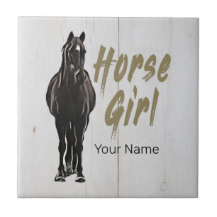 Horse Girl Gift For Vintage Riding Holiday Lovers Ceramic Tile
