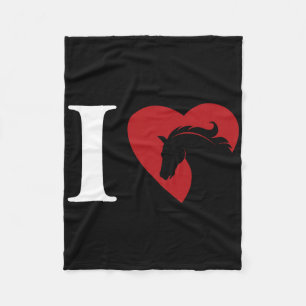 Horse Girl Gifts I Love My Horse Equestrian Horseb Fleece Blanket