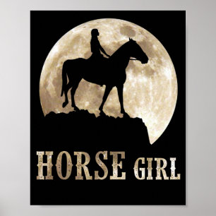 Horse Girl Horse Lovers Equestrian Riders Rodeo Poster